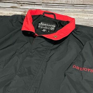 Footjoy Dryjoys 1/4 Zip‎ Snap Jacket Rain Golf Black Mens Size Small